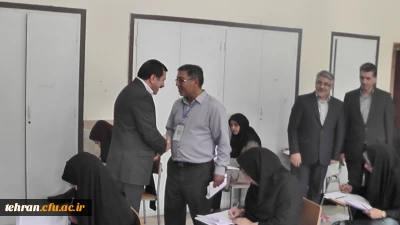بازدید دکتر خاکی معاونت منابع و توسعه دانشگاه فرهنگیان از روند اجرایی آزمون  مهارت آموزان در استان تهران