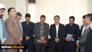 حضور معاون دانشگاه فرهنگیان و سرپرست مدیریت پردیس های تهران در منزل شهید مصطفی یوسفی