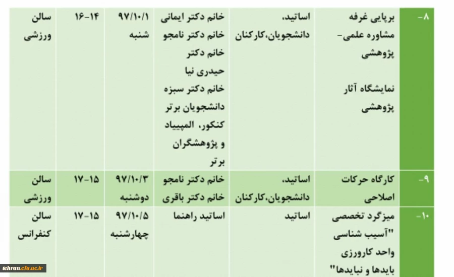 پردیس نسیبه و برنامه های هفته پژوهش 3
