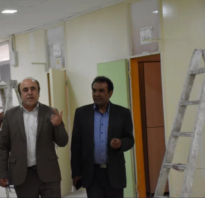 بازدید دکتر بلاغی سرپرست مدیریت استان تهران از روند بهسازی و بازسازی مرکز شهید بهشتی تهران 2