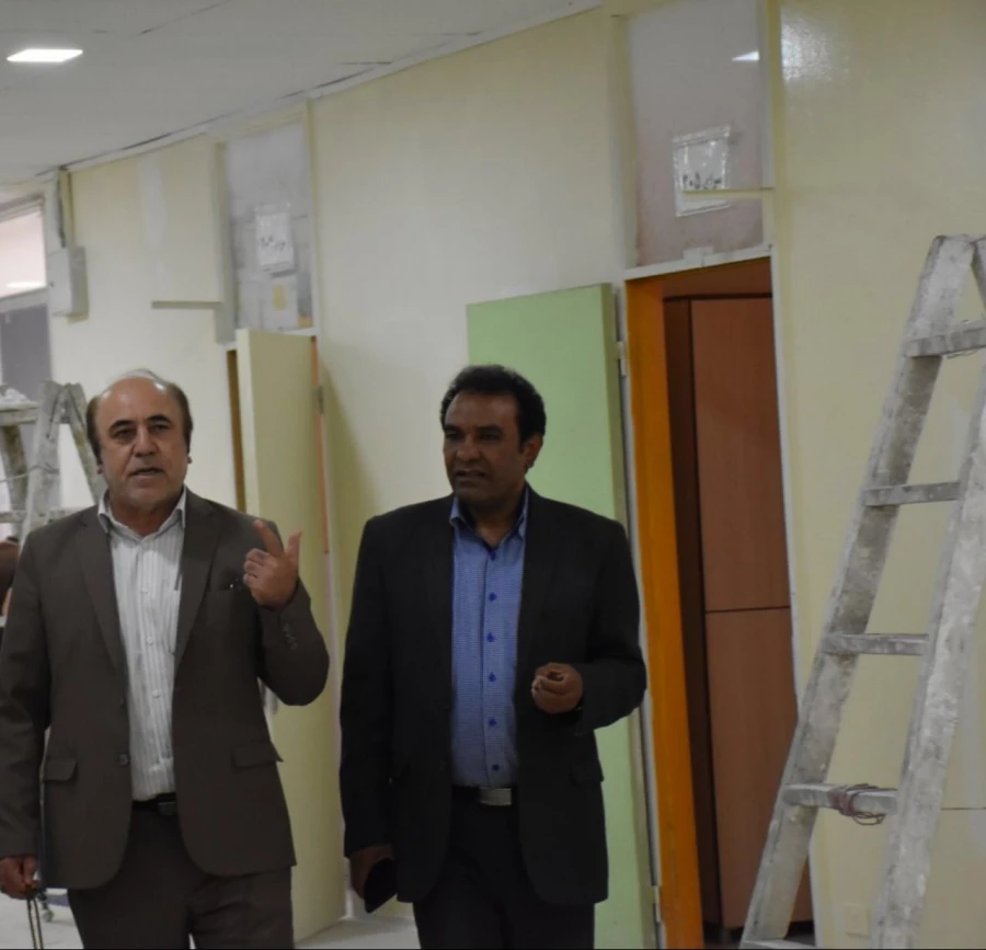 بازدید دکتر بلاغی سرپرست مدیریت استان تهران از روند بهسازی و بازسازی مرکز شهید بهشتی تهران 2