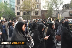 حضور با نشاط مدیران، کارکنان، استادان و دانشجویان دانشگاه فرهنگیان استان تهران در تجمع مردمی شریف تهران 5