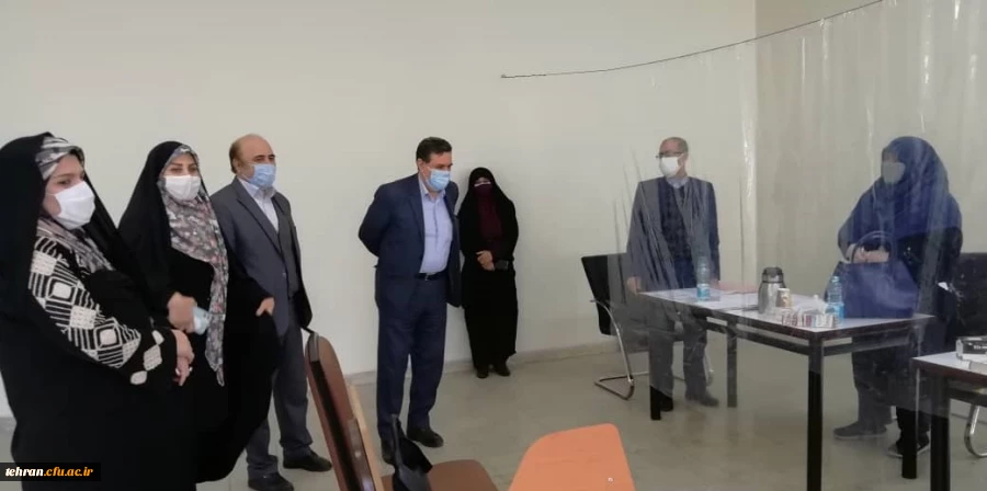 بازدید رییس دانشگاه فرهنگیان از روند مصاحبه مهارت آموزان ماده 28 و فضاهای مرکز شهید باهنر 2