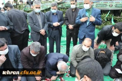 آیین تشییع و تدفین پیکر مطهر شهید گمنام در پردیس شهید چمران دانشگاه فرهنگیان تهران به روایت تصویر 3