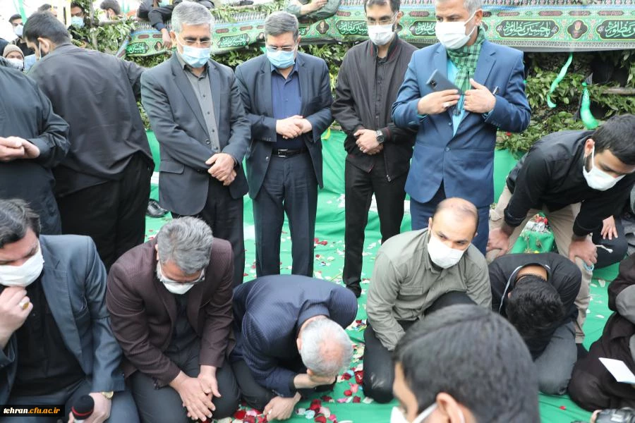 آیین تشییع و تدفین پیکر مطهر شهید گمنام در پردیس شهید چمران دانشگاه فرهنگیان تهران به روایت تصویر 3