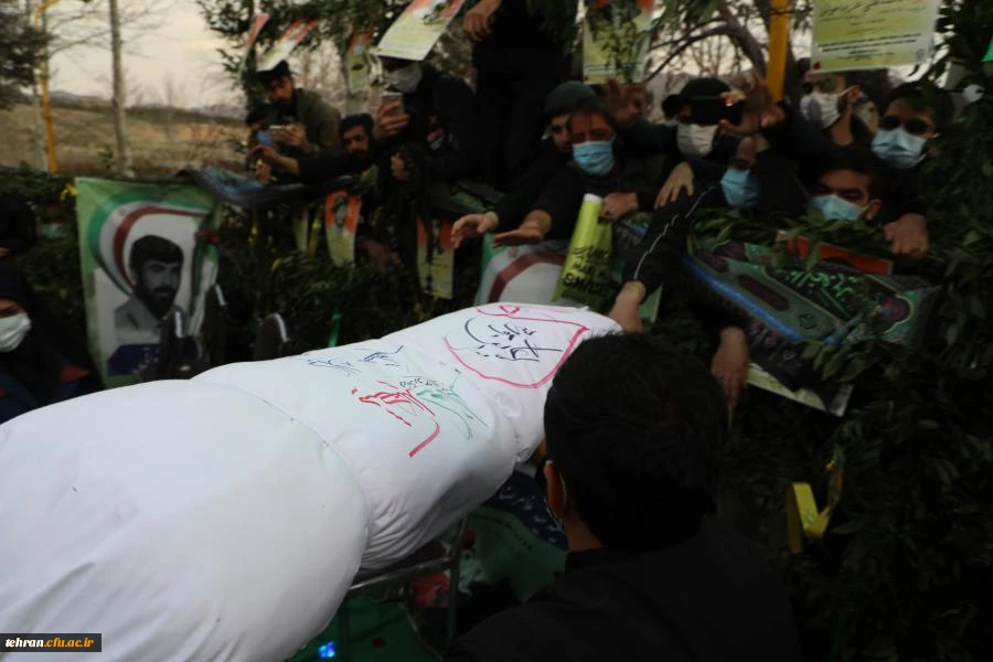 آیین تشییع و تدفین پیکر مطهر شهید گمنام در پردیس شهید چمران دانشگاه فرهنگیان تهران به روایت تصویر 9