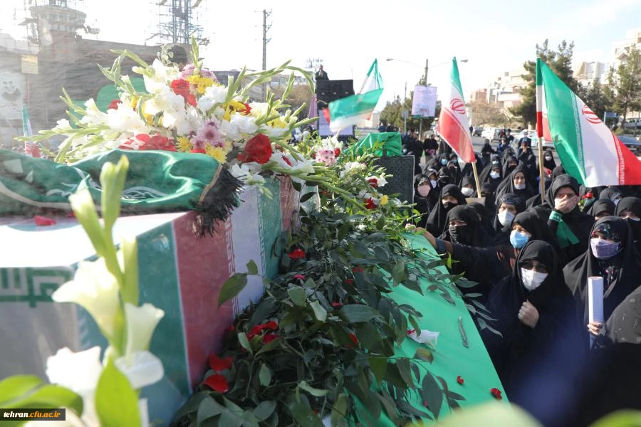 آیین تشییع و تدفین پیکر مطهر شهید گمنام در پردیس شهید چمران دانشگاه فرهنگیان تهران به روایت تصویر 12