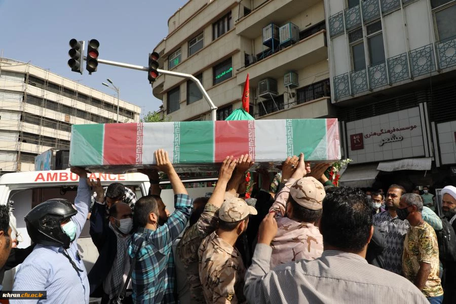 مراسم تشییع و تدفین شهید خوشنام گمنام در مرکز شهید شرافت 34