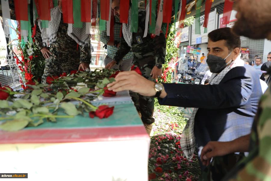 مراسم تشییع و تدفین شهید خوشنام گمنام در مرکز شهید شرافت 41