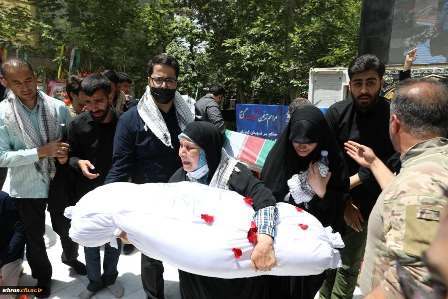 مراسم تشییع و تدفین شهید خوشنام گمنام در مرکز شهید شرافت 44