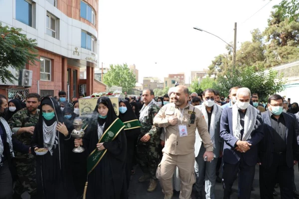 مراسم تشییع و تدفین شهید خوشنام گمنام در مرکز شهید شرافت 50