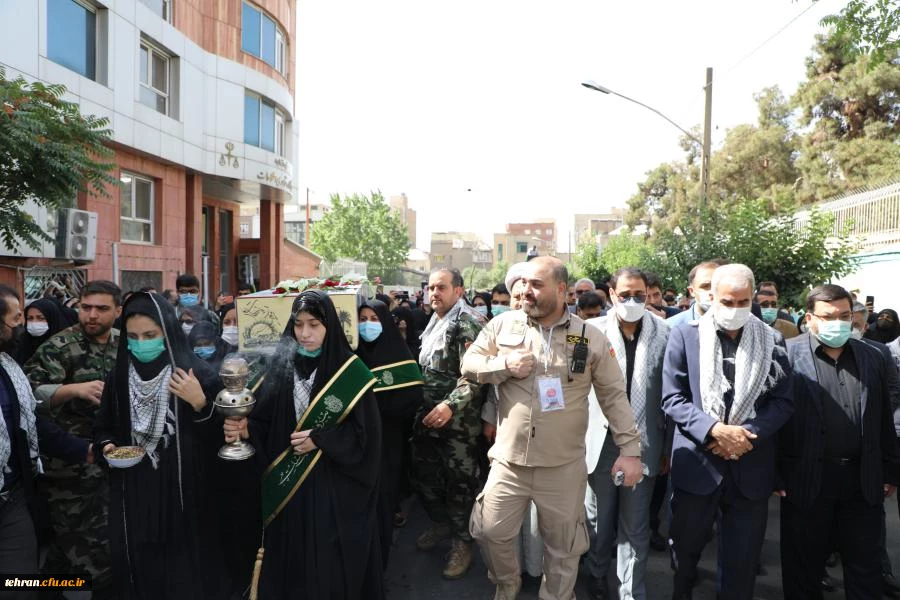 مراسم تشییع و تدفین شهید خوشنام گمنام در مرکز شهید شرافت 50