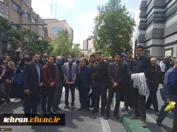 حضور استادان، دانشجویان و کارکنان مرکز آموزش عالی شهدای مکه در راه پیمایی روز قدس 5