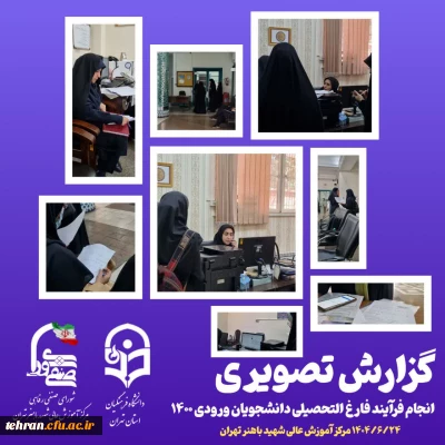 گزارش تصویری؛

فرآیند فارغ التحصیلی دانشجویان ورودی ۱۴۰۰، مرکز آموزش عالی شهید باهنر تهران 